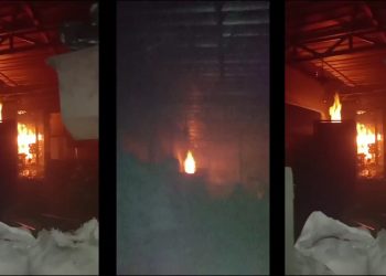 Pabrik Pembuatan Arang Terbakar, Satu Petugas Damkar Terluka (Tangkapan Layar)