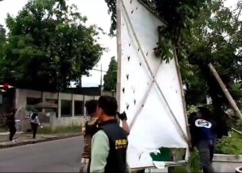 Masa Tenang, Penertiban Alat Peraga, Petugas Sisir Hingga Ke Gang