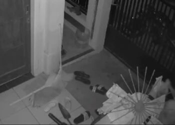 Terekam CCTV, Pelaku Pencurian Dalaman Wanita Dihakimi Warga