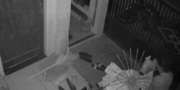 Terekam CCTV, Pelaku Pencurian Dalaman Wanita Dihakimi Warga
