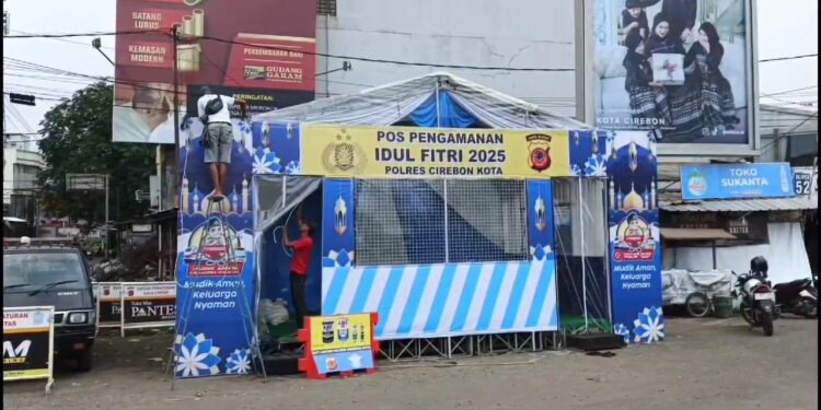 Sejumlah Pospam Mudik Polisi Sudah Mulai Dibangun Di Sejumlah Ruas Pantura