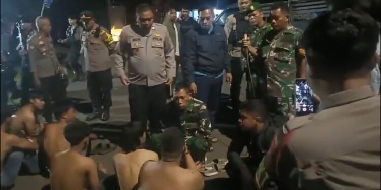 Viral! TNI AU Lanud Sugiri Sukani Amankan Belasan Remaja Geng Motor