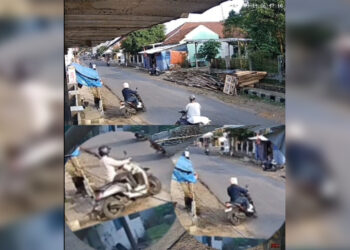 Aksi pencurian motor terekam kamera CCTV, warga mengejar pelaku namun pelaku lolos