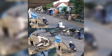 Aksi pencurian motor terekam kamera CCTV, warga mengejar pelaku namun pelaku lolos