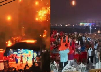 Kacau! Pertunjukan Drone dan Kembang Api di China Berakhir dengan Hujan Api