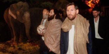 Heboh! Messi main sepak bola dengan gajah di India