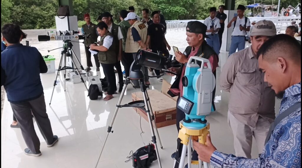 Pemantauan hilal 1 Ramadan di Pantai Baro Gebang, Hilal terpantau di bawah ufuk minus nol derajat dan tidak terlihat