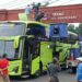 Bus Pariwisata Rombongan ASN Pati Tersangkut di Gapura Cirebon, Tembok Retak Nyaris Roboh (Foto : Darfan)