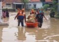 Sungai Cisanggarung Meluap, Empat Kecamatan Terendam Banjir (Foto : Darfan)