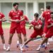Pemain Timnas Indonesia mengikuti latihan jelang laga FIFA Series 2026 di Stadion Madya, Kompleks GBK, Senayan, Jakarta, Selasa (24/3/2026). /BAYU PRATAMA S/ANTARA FOTO