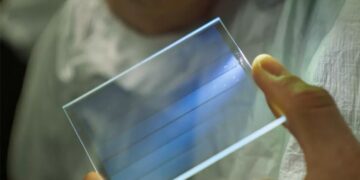 Microsoft Project Silica. Data berukuran 7 TB bisa disimpan di lempengan kaca berukuran 75 x 75 x 2 mm. Bentuknya berupa voxel yang dibentuk di bagian dalam kaca. Ketahanannya mencapai 10.000 tahun dan tak butuh listrik. (Microsoft)