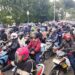 Iringan kendaraan pemudik balik ini terpantau padat di ruas Pantura bypass Kota Cirebon