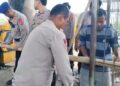Polisi Pasang Rambu dan Pagar Pembatas di Pasar Ikan Gebang untuk Antisipasi Kemacetan Mudik