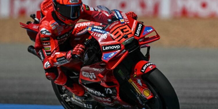 Marc Marquez di FP1 MotoGP Thailand 2025. Foto: Mohd Rasfan/AFP
