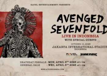 Poster resmi Konser Avenged Sevenfold Jakarta