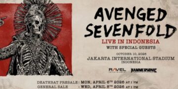 Poster resmi Konser Avenged Sevenfold Jakarta