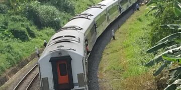 Kereta Anjlog di Bumiayu (Tangkapan Layar)