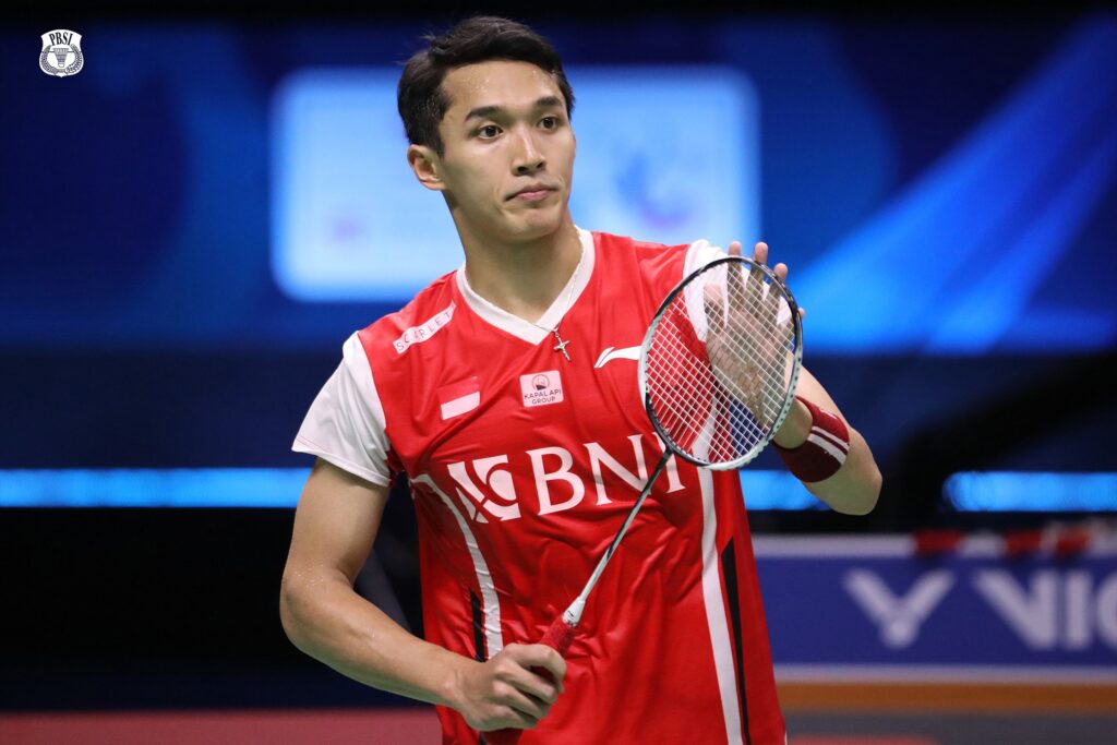 Jonatan Christie, pemain tunggal putra Indonesia (Sumber Foto : PBSI)
