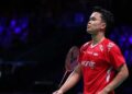 Anthony Ginting sudah berjuang maksimal saat dikalahkan Toma Junior Popov di Thomas Cup 2026. (Arsip PBSI)