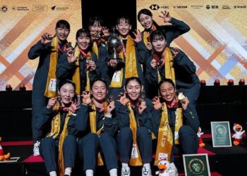 Tim bulutangkis Korea juara Uber Cup 2026 (Foto: Getty Images/Shi Tang)