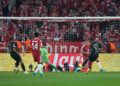 Gol cepat Dembélé memperlebar keunggulan PSG di semifinal. (Sumber Foto: Matthias Schräder/AP)