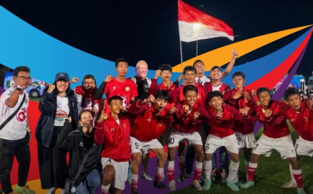Tim Garuda Baru Indonesia sukses menjadi juara Street Child World Cup 2026 di Meksiko. (Tangkapan Layar)