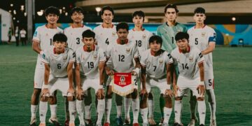 Starting XI Timnas Indonesia U-17 pada duel lawan Qatar U-17 di ajang Piala Asia U-17 2026 (c) Dok. Timnas Indonesia