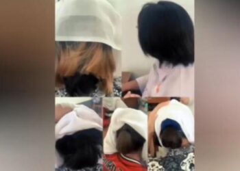 Viral 18 siswi SMKN 2 Garut menangis histeris usai rambut mereka dipotong guru BK saat razia sekolah. (Tangkapan Layar)