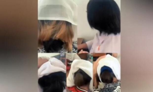 Viral 18 siswi SMKN 2 Garut menangis histeris usai rambut mereka dipotong guru BK saat razia sekolah. (Tangkapan Layar)