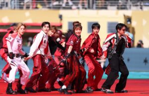 Penampilan BTS di Halftime Show Final Piala Dunia 2026 (Sumber Foto : Carl Recine / GETTY IMAGES NORTH AMERICA / Getty Images via AFP)