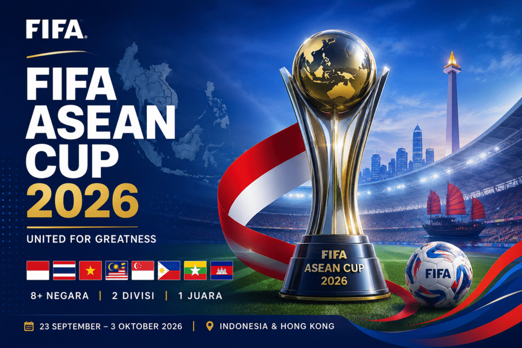 Indonesia Ditunjuk sebagai Tuan Rumah FIFA ASEAN Cup 2026 (Foto : AI/Chatgpt)