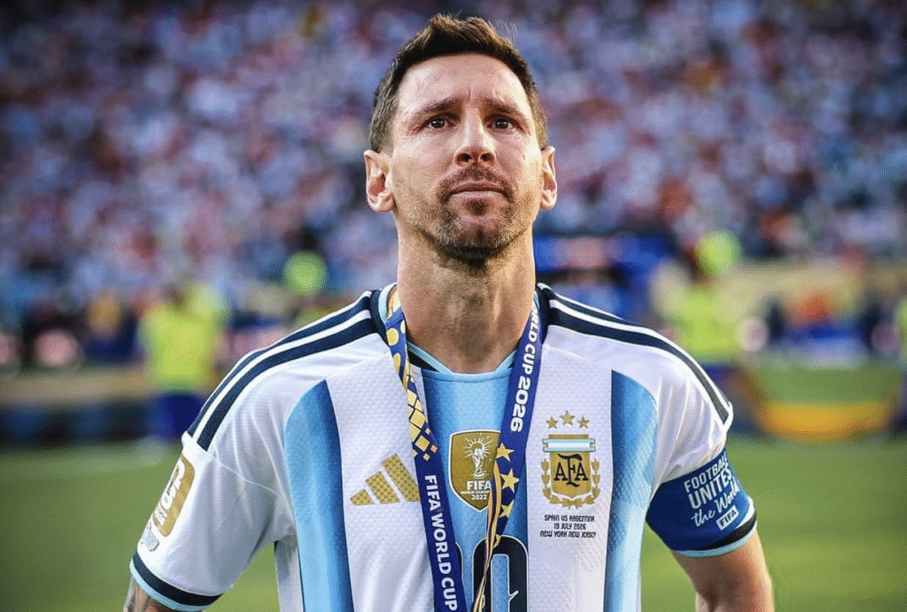 Lionel Messi menutup perjalanan di Piala Dunia 2026 dengan cara yang paling emosional. (Sumber Foto : @afaseleccion-Instagram)