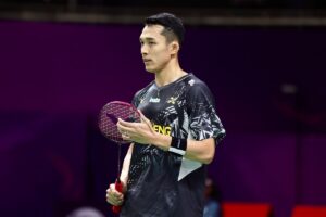 Aksi tunggal putra Indonesia, Jonatan Christie, pada babak 32 besar BWF World Championships atau Kejuaraan Dunia Bulu Tangkis 2026 di Indira Gandhi Indoor Stadium, Rabu (19/8/2026).(Dok. PBSI)