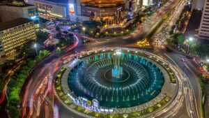 Penampakan Bundaran HI dari atas. (Foto: Shutterstock)