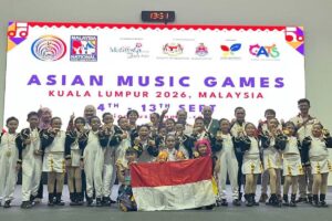Sebanyak 21 pelajar Indonesia mengharumkan nama bangsa setelah meraih Gold Medal di Asian Music Games Malaysia 2026. Foto: dok. pribadi