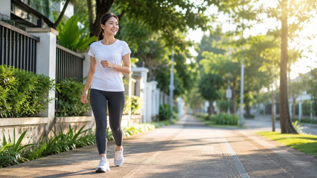 Penelitian menunjukkan berjalan kaki ringan selama 2-5 menit setelah makan dapat membantu mengurangi lonjakan gula darah dan meningkatkan sensitivitas insulin (foto ilustrasi/AI)